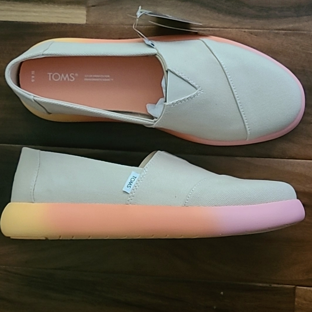 Toms Alpargata Mallow, Canvas/Ombre, 8.6, NWT